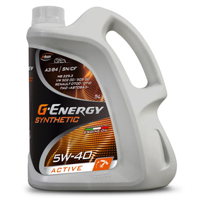 Масло моторное Газпромнефть, 5W-40, "G-Energy", Synthetic Active, 5 л 4628330