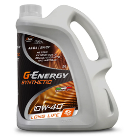 Масло моторное Газпромнефть, 10W-40, "G-Energy" Synthetic Long Life, 5 л 4628333