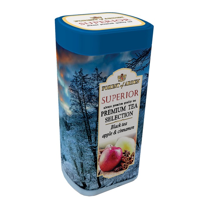 Чай черный Forest of Arden "Супериор" листовой с яблоком и корицей ж/б, 100 г