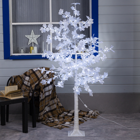 Дерево светодиодное "Клен белый", 1,6 м, 160 LED, 220 В, БЕЛЫЙ