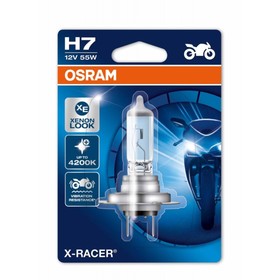 Лампа для мотоциклов Osram X-Racer +20%, 12 В, H7, 55 Вт, 64210XR-01B