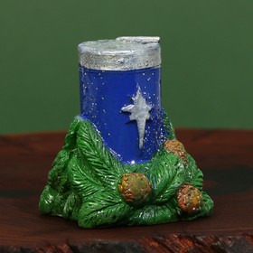 Свеча рождественская «Сeребряное Рождество», 5.5 х 5 см