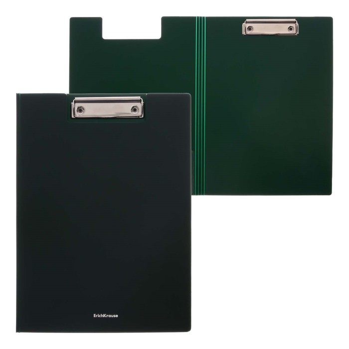 Папка-планшет ErichKrause "Matt Classic", A4, 15 мм, 1300 мкм, с внутренним карманом, зеленая - фото 802999