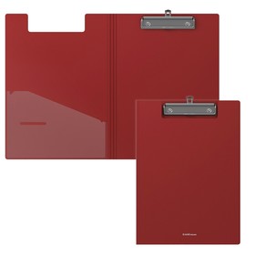 Папка-планшет с зажимом А4, 1.3 мм, ErichKrause Matt Classic, пластиковая, с внутренним карманом, красный¶