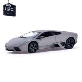 Машина радиоуправляемая Lamborghini Reventon, 1:14, работает от аккумулятора, свет, цвет серый 4648074