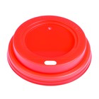 Крышка одноразовая для стакана "Красная" с носиком, 80 мм - фото 5514810