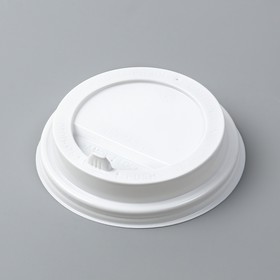 Крышка одноразовая на стакан "Белая" с клапаном, 90 мм