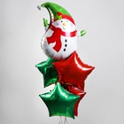 A bouquet of balls "Snowman & stars" foil, set of 5 PCs A bouquet of balls "Snowman & stars" foil, set of 5 PCs