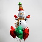 A bouquet of balloons "Funny snowman and stars", the foil, set of 5 PCs A bouquet of balloons "Funny snowman and stars", the foil, set of 5 PCs