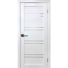 Дверное полотно Х1, 2000 × 600 мм, цвет белый бланко / мелинга / стекло сатин - фото 6804609