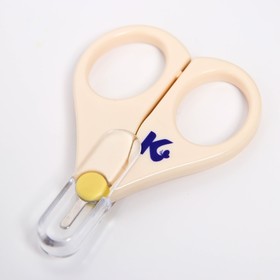 Children's manicure scissors with a protective cap