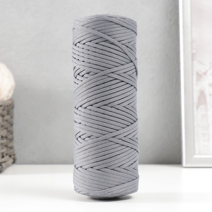 Шнур для вязания "Классика" 100% полиэфир 3мм 100м  (283 св.серый)
