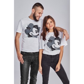 Футболка "Mickey2" Микки Маус, р. 50, белый 4440427