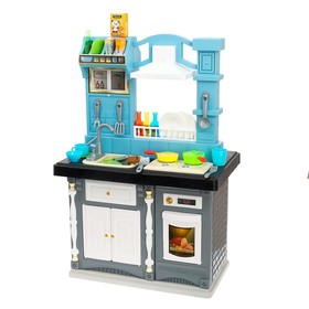Игровой модуль кухня «Классик» двухсторонняя, со световыми и звуковыми эффектами, бежит вода из крана