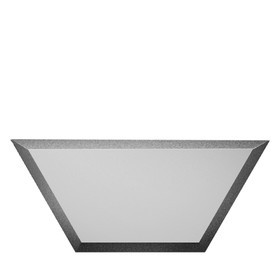 Зеркальная серебряная плитка «Полусота» с фацетом 10 мм, 250х108 мм