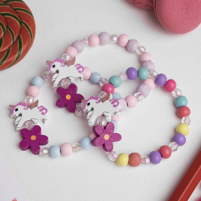 Bracelet children's "Vibracula" unicorn with flower, MIX color