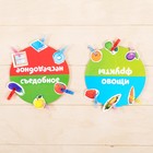 ZABIAKA Educational game with clothespins "Shapes, vegetables and fruits". IN THE PACKAGE