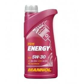 Масло моторное Mannol Energy 5W-30, SL, синтетическое, канистра, 1 л 4677269