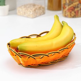 Корзинка для фруктов и хлеба Доляна «Венок», 24x16x6 см, цвет золотистый