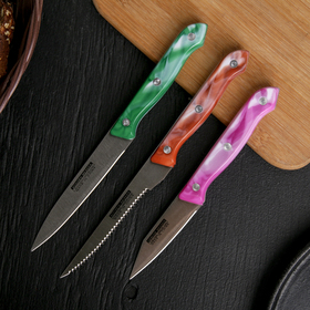 Набор ножей «Универсал», 3 шт: ножи: 8 см, 12 см, 13 см, без выбора цвета