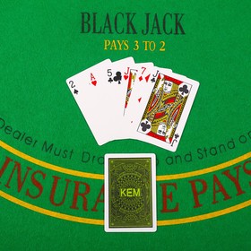 Playing cards "Okkem" 55 PCs, plastic 30 microns, green shirt