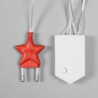 Гирлянда «Бахрома» 2.4 × 0.9 м с насадками «Звёздочки», IP20, прозрачная нить, 186 LED, свечение белое, 8 режимов, 220 В 4356974