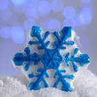 Бомбочка для ванн «Снежинка», синяя, с ароматом печенья, 100 г - фото 7039670