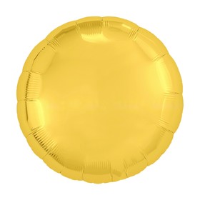 Шар фольгированный 18", круг, цвет золотой