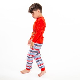 Пижама детская, цвет красный, рост 104 см (56)