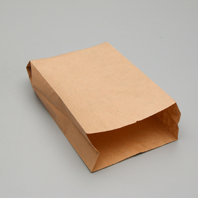 Пакет бумажный фасовочный, крафт, V-образное дно, 35 х 20 х 9 см