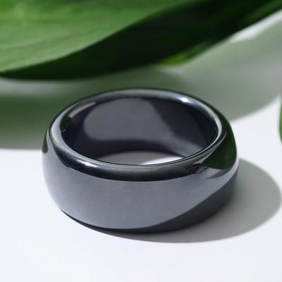 Ring "Hematite" smooth, 1cm, color gray