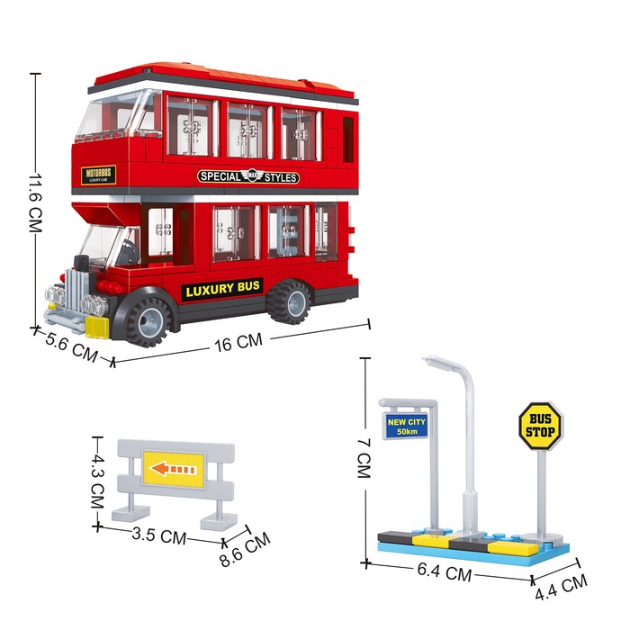 Конструктор «Двухэтажный автобус», 282 детали