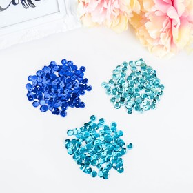 Sequins for creativity "Classic" shades of blue, 8 mm, 30 g