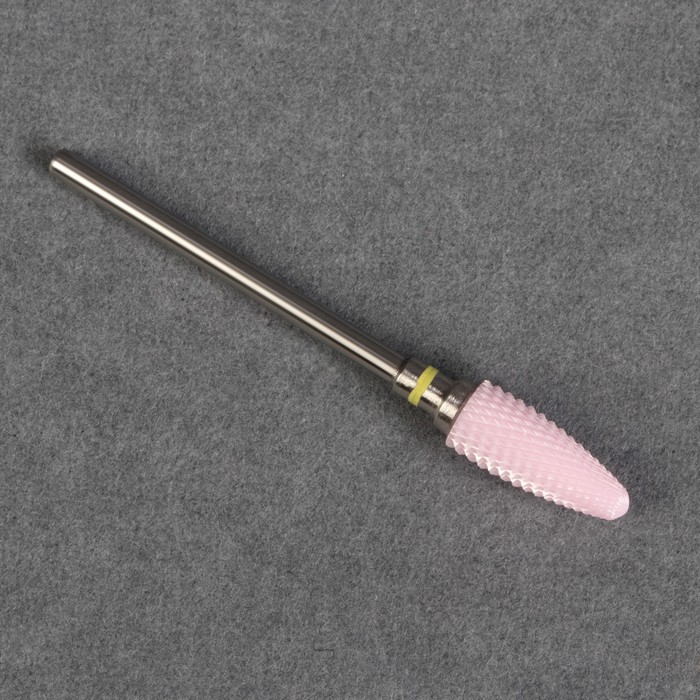 Фреза керамическая для маникюра «Кукуруза», мелкая нарезка, 7 × 16 мм, розовая