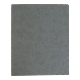 Бизнес-блокнот А4, 96 листов в клетку «Премиум», обложка из искусственной кожи, блок офсет, светло-серый