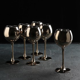 Набор бокалов для вина «Золото», 280 мл, 6 шт, цвет золотой