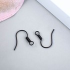 Earrings, black color 1.6 cm (2 PCs set)