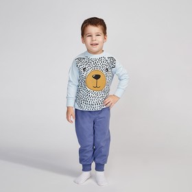 Пижама для мальчика «Медвежонок», цвет голубой, рост 104 см