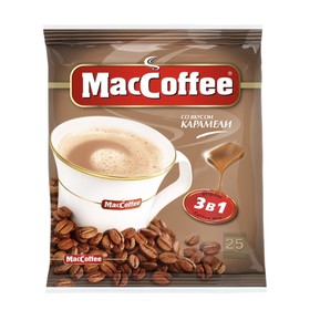 Напиток кофейный растворимый MacCoffee 3в1 со вкусом Карамели 25 х 18 г