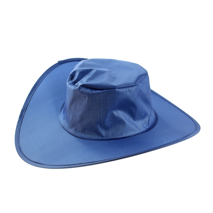 Шляпа складная в чехле, цвет синий, обхват головы 58 см, ширина полей 9 см