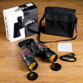 Binoculars 7x50, Master K, black, ruby ​​lenses, with an insert in the form of a bullet