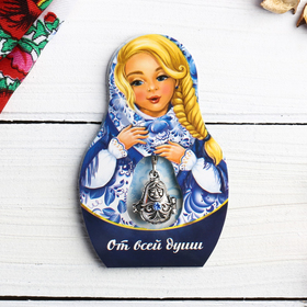 Подвеска-матрёшка на открытке «От всей души. Орнамент» в Донецке