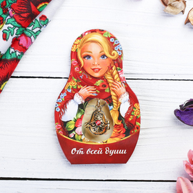 Подвеска-матрёшка на открытке «От всей души. Цветы» в Донецке