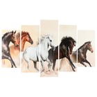 Модульная картина "Скачущие кони" (2-25х50, 2-25х67, 25х80 см) 80х140 см Модульная картина "Скачущие кони" (2-25х50, 2-25х67, 25х80 см) 80х140 см