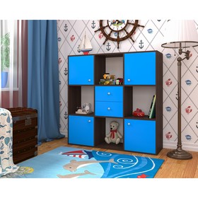 Стеллаж для детской комнаты Джери венге/голубой