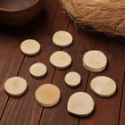 Set of slices of a birch, diameter 3.5 cm, 10 pieces Set of slices of a birch, diameter 3.5 cm, 10 pieces