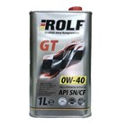Масло моторное Rolf GT 0W-40, SN/CF, синтетическое, 1 л 4707345 - фото 89912