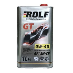 Масло моторное Rolf GT 0W-40, SN/CF, синтетическое, 1 л 4707345