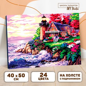 {{photo.Alt || photo.Description || 'Картина по номерам на холсте 40×50 см «Домик с маяком у моря»'}}