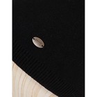 Шапка женская, размер one size, кашемир норки, чёрный - фото 50108